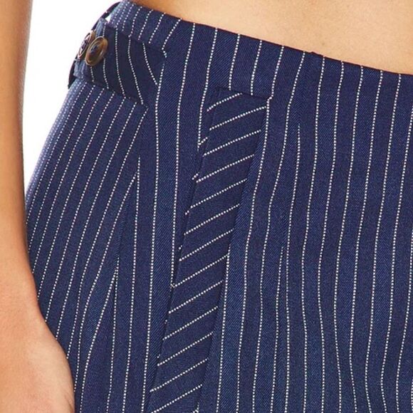 Free People Acadia Trouser Blue Combo/Pinstripe Size 2, NWOT - Picture 7 of 13